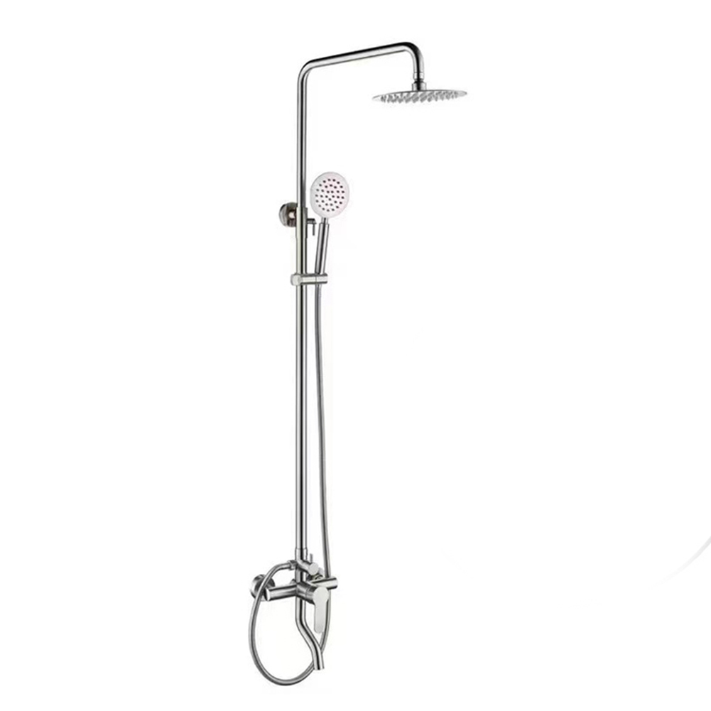 Sistema de Ducha de Acero Inoxidable 304 con barra, Manguera, Telefono, Cabeza y Salida a Tina
