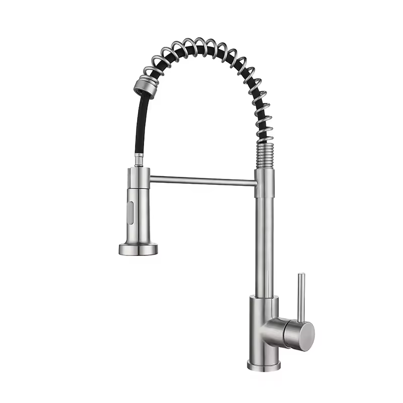 Grifo para Cocina , Cuello de Ganzo Extraible , Cepillado Acero 304