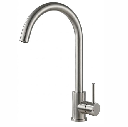 Grifo para Cocina Acero Inoxidable Cepillado 304 Mate Tipo Urban, con Giro 360, un solo mango